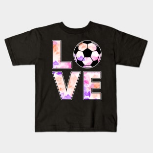 Cool Soccer Girl "Love Soccer" Women and Girls Kids T-Shirt